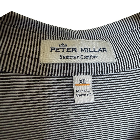 Peter Millar Men's XL Striped Golf Polo Shirt Multicolor Summer Comfort Stretch - Picture 4 of 9